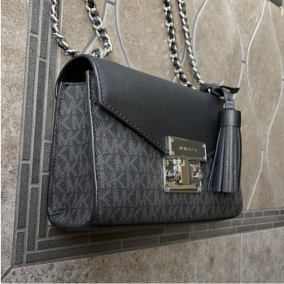 Michael Kors Rose Small Crossbody Black - Picture 8 of 16